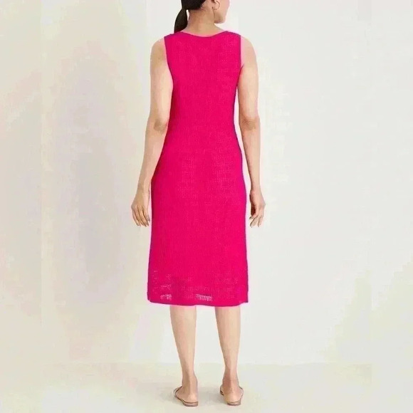 NWT | Chico’s Pointelle Knit Dress | Haute Pink | Women’s Size 3 or 16/18 - Picture 4 of 7